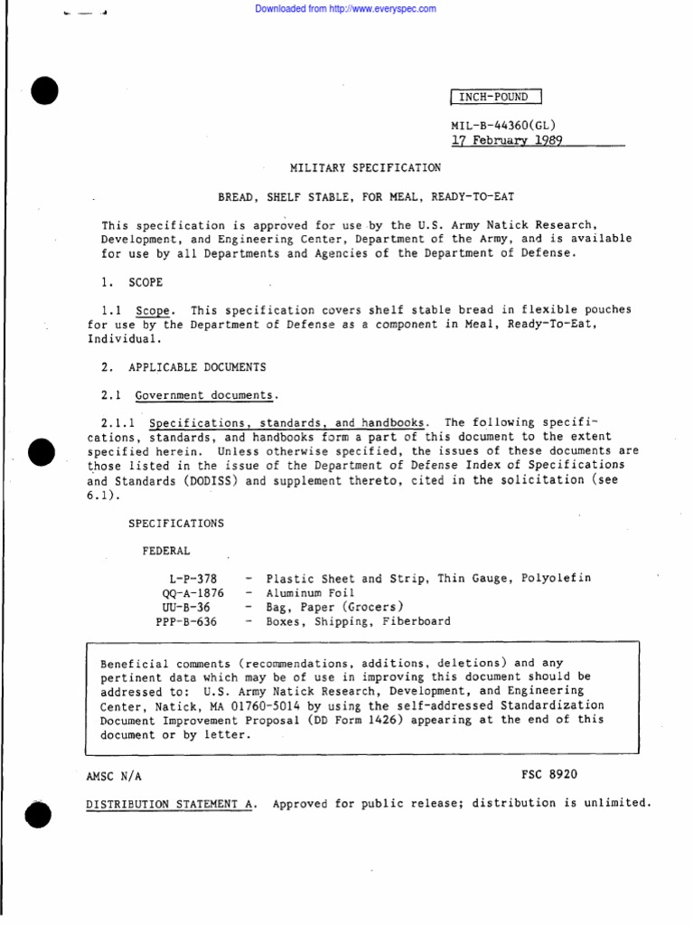 Mil B 44360 | PDF | Sodium Chloride | Specification (Technical Standard)
