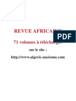 Revue Africaine Somaire