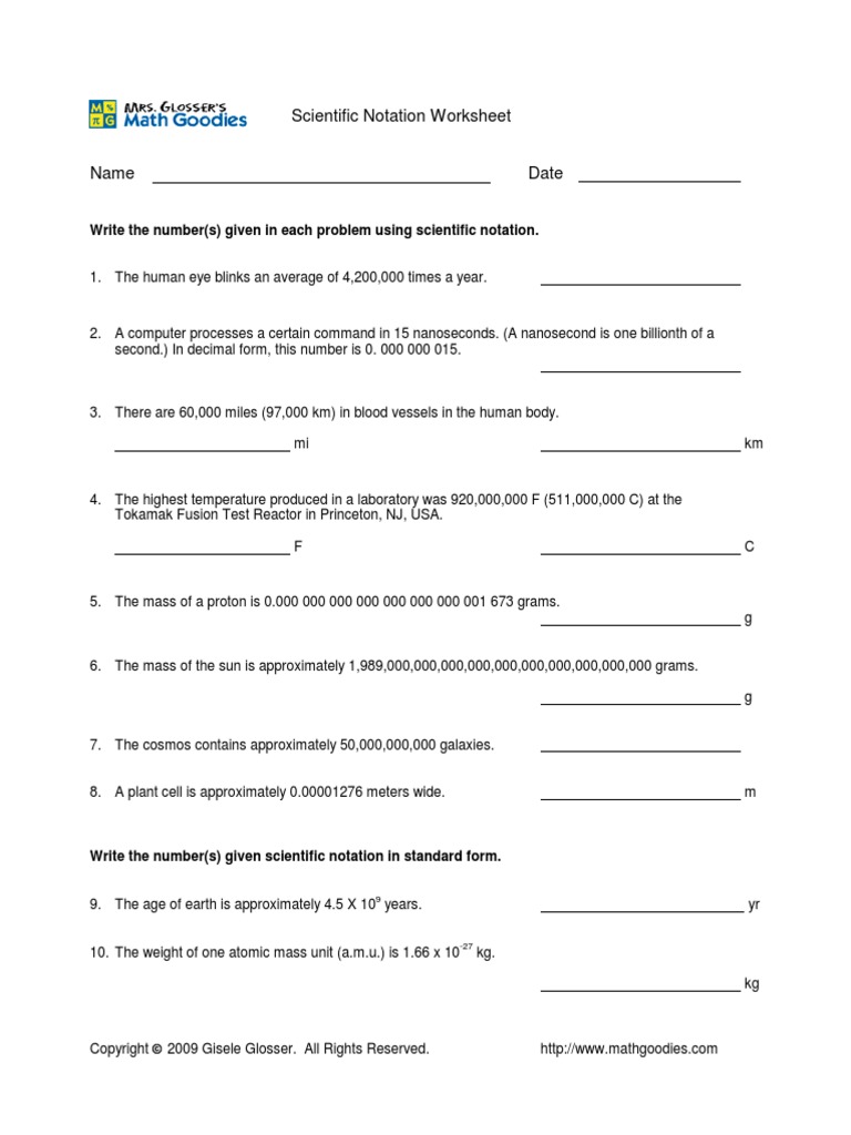 Scientific Notation | PDF