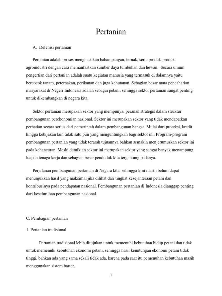Definisi Pertanian Pdf