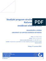 Studijski Programa Stru - Nog Studija Ra - Unovodstvo - Revidirani Elaborat