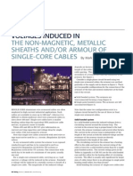 Voltages Induced in Armour Single Core Cables