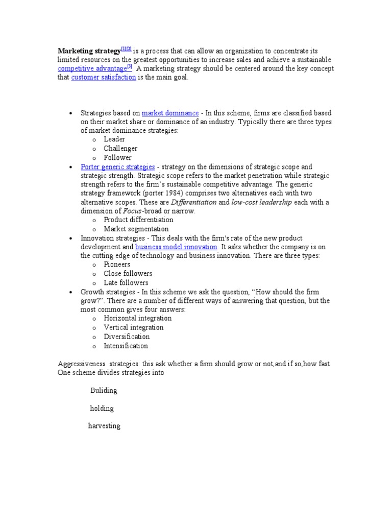 Marketing Strategy | PDF | Marketing Strategy | Strategic Management