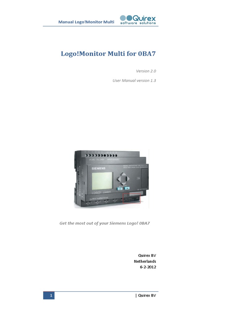 Logo!Monitor Multi User Manual | PDF