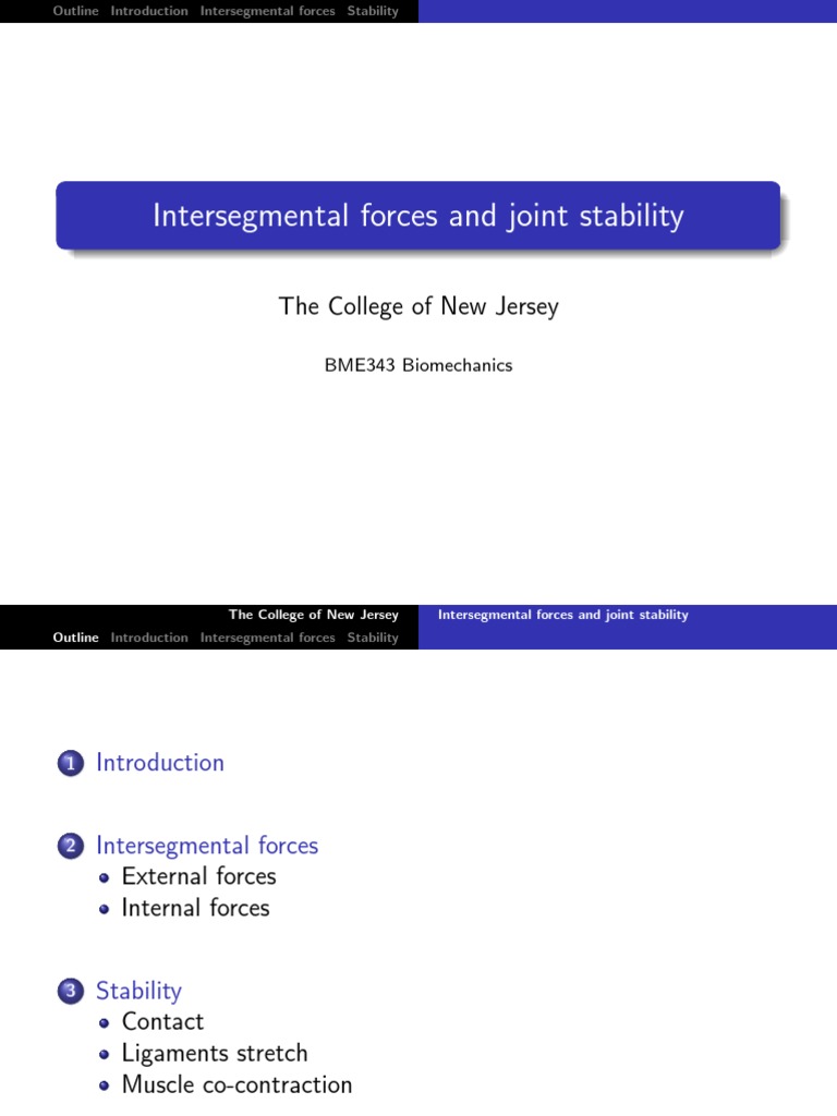 Intersegmental Forces in Biomechanics | PDF | Knee | Force