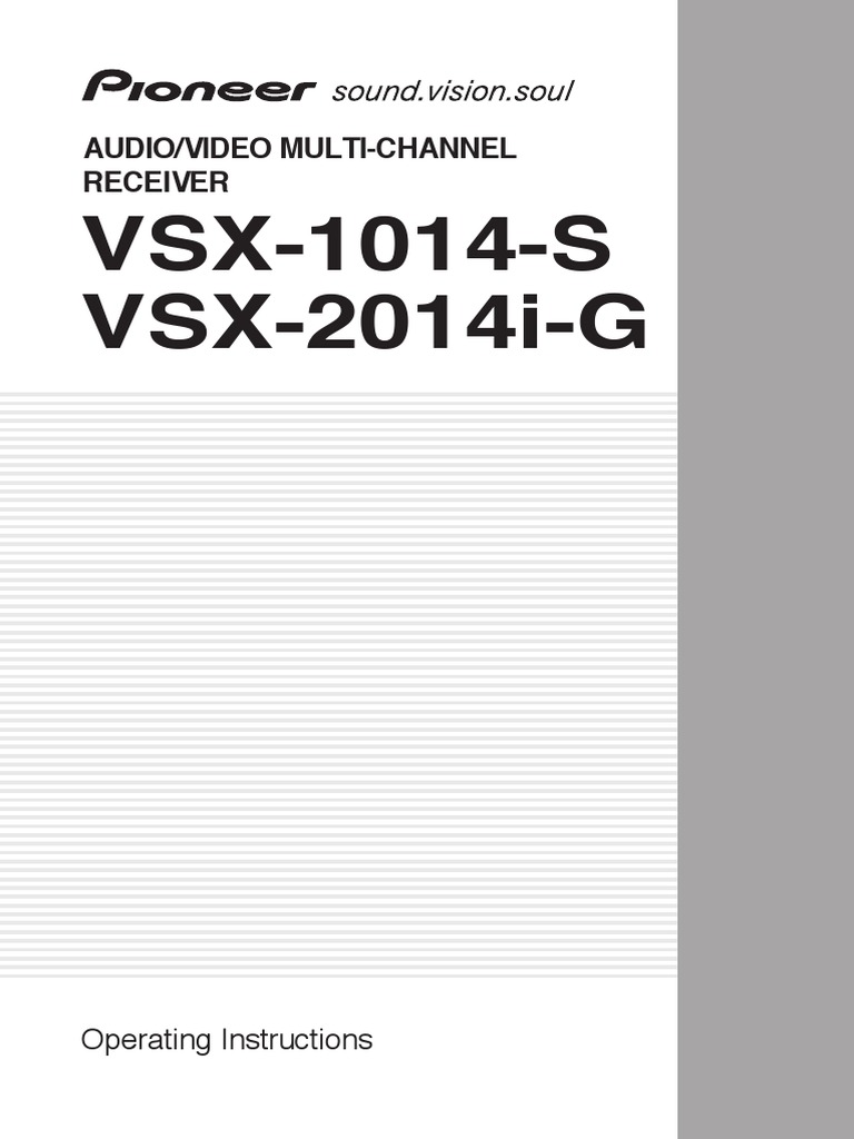 Pioneer vsx1016 PDF Mains Electricity Television