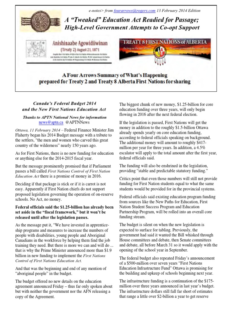 Four Arrows Newsletter On Fnea First Nations Canada