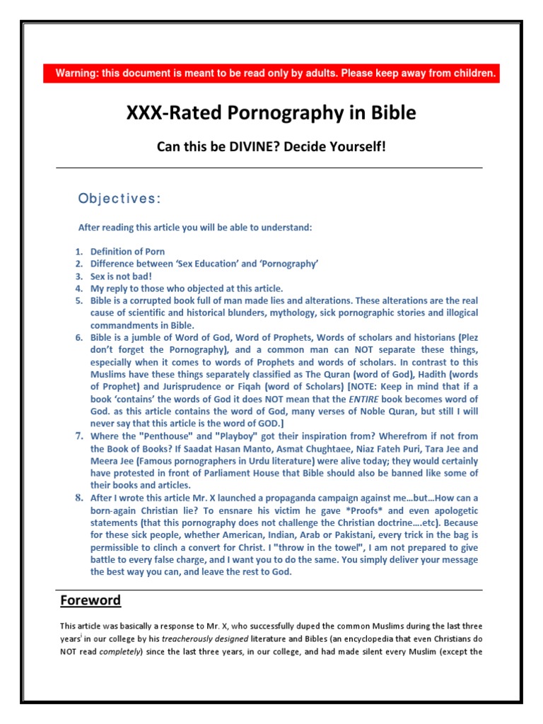 X-Rated Pornography in Bible-Latest | PDF | Mary Magdalene | Quran