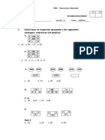 Práctica de Razonamiento Matemático 4 Primaria