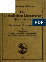 Baumstark, Die Christlichen Literaturen Des Orients Bd. 1