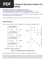 Earthquake Response Spectrum Analysis of 4 Story Shear Building