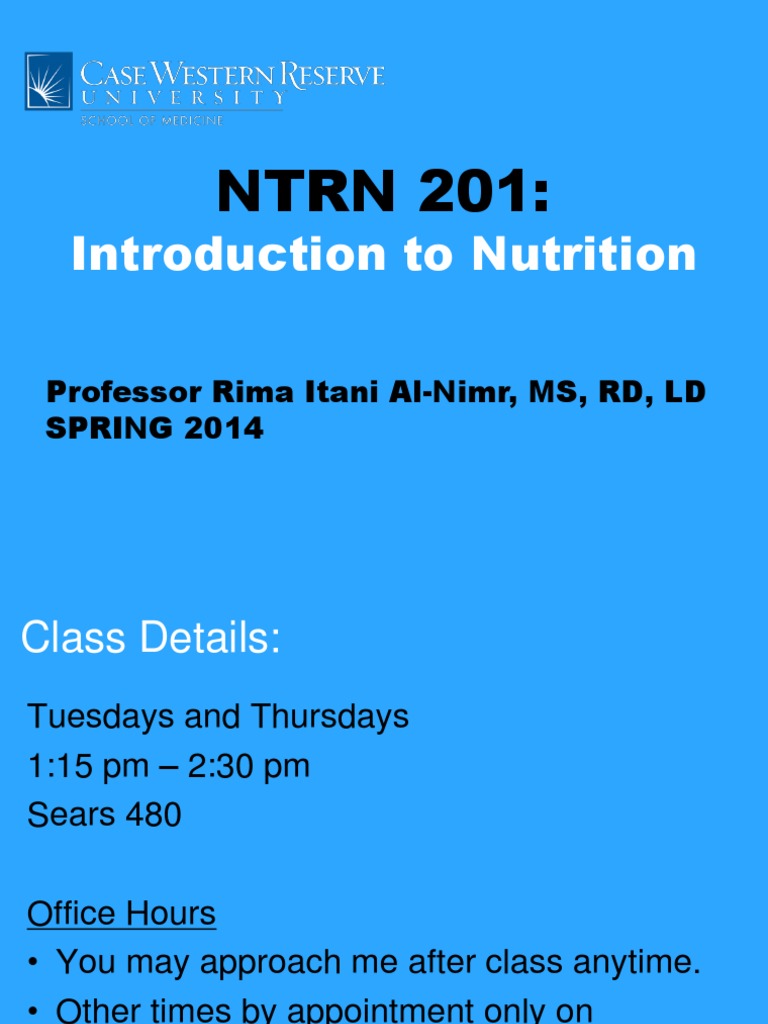 Lecture 1 | Diet (Nutrition) | Nutrition