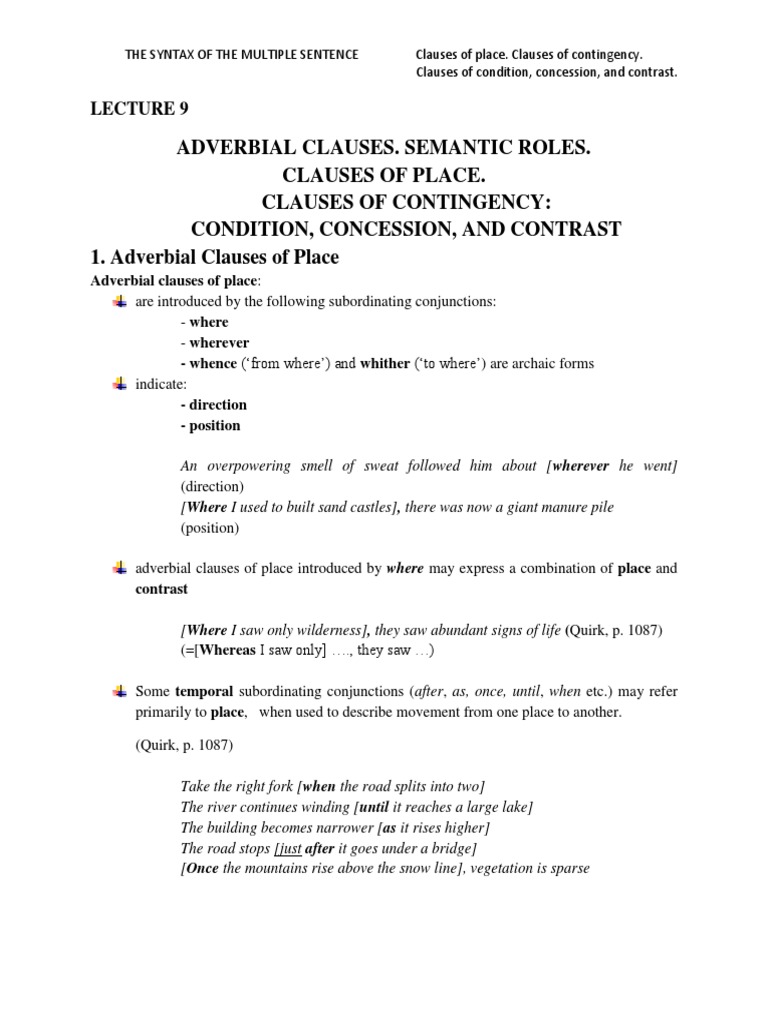 Lecture 9 Clause Sentence Linguistics