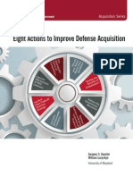 Eight Actions To Improve Defense Acquisition Summary