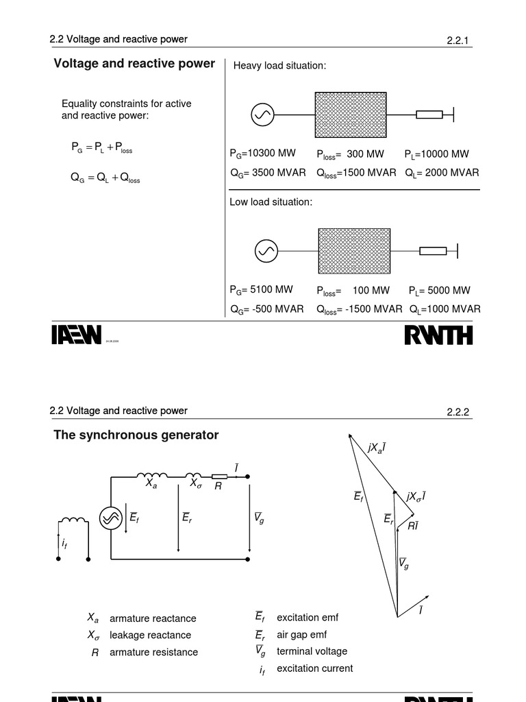 Voltage and Reactive Power Analysis | PDF | Ac Power | Transformer