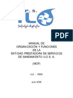 Manual de Organizacion y Funciones Eps Ilo PDF