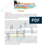 BCG Matrix SWOT and Porter Model-April 2011