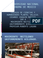 Movimiento Rectilíneo Uniformemente Acelerado