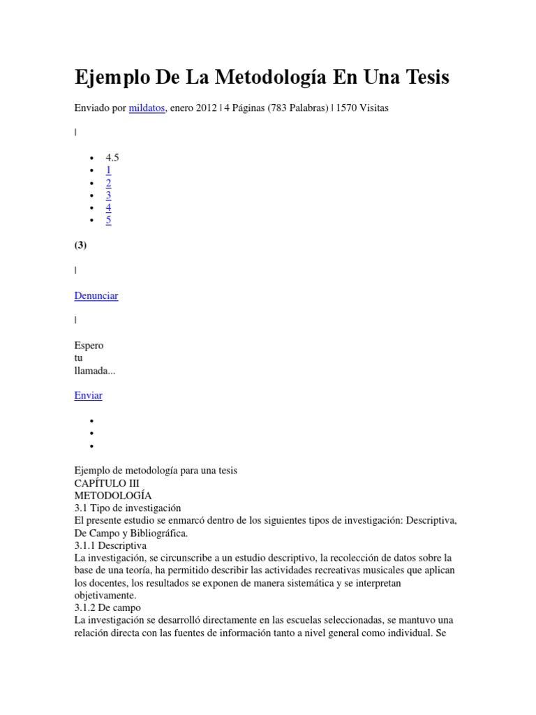 Ejemplo De La Metodología En Una Tesis.docx Teoría