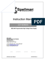 Spellman 225 Series IEEE-488 Programmable High Voltage Power Supply Instruction Manual