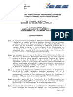 Acuerdo MRL e IESS para implementar el Sistema Nacional de Prevención de Riesgos Laborales enero 2.014