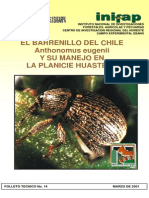 El Barrenillo Del Chile Anthonomus Eugenii y Su Manejo en La Planicie Huasteca