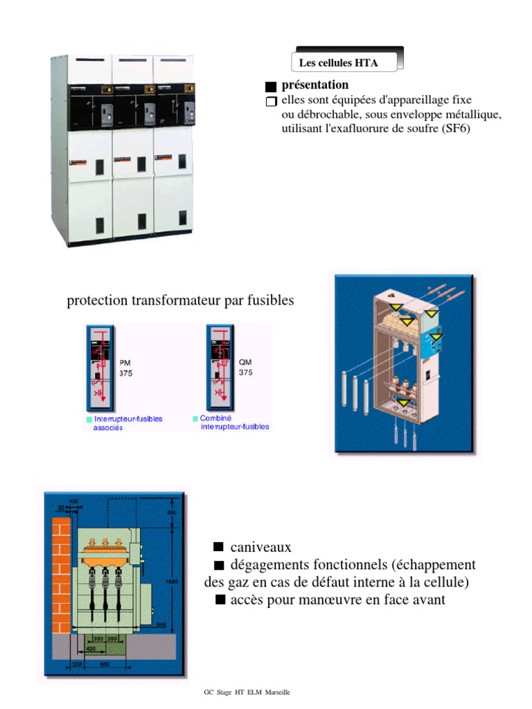 Cellules HTA : Caractéristiques et Schémas | PDF | Équipements ...