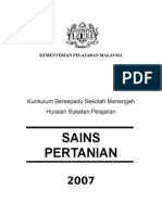 Huraian Sukatan Pelajaran Sains Pertanian 2007