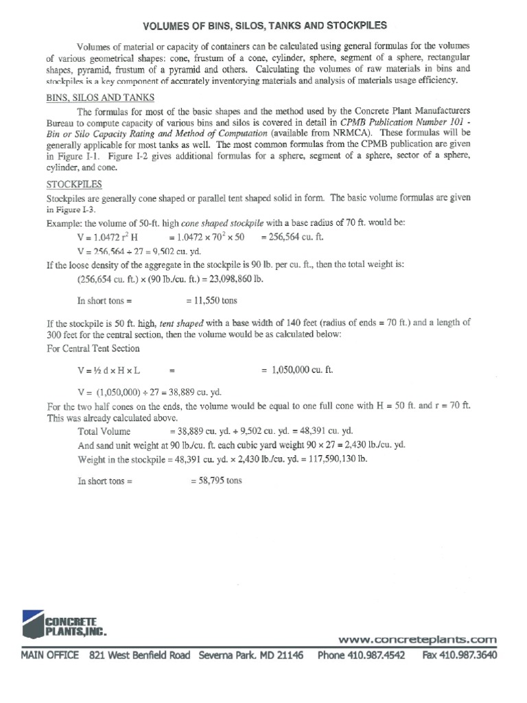 Ac I Volume Calculation | PDF