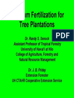 Fertilization of Tree Plantations