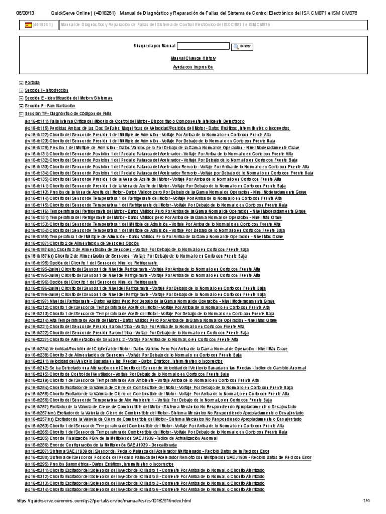 Codigos Motor ISM | PDF | Turbocompresor | Acelerador