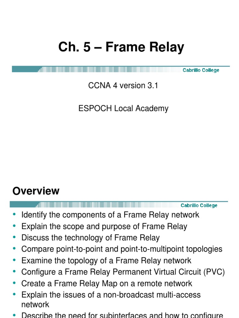 Frame Relay: CCNA 4 Version 3.1 | PDF | Network Topology | Computer Network