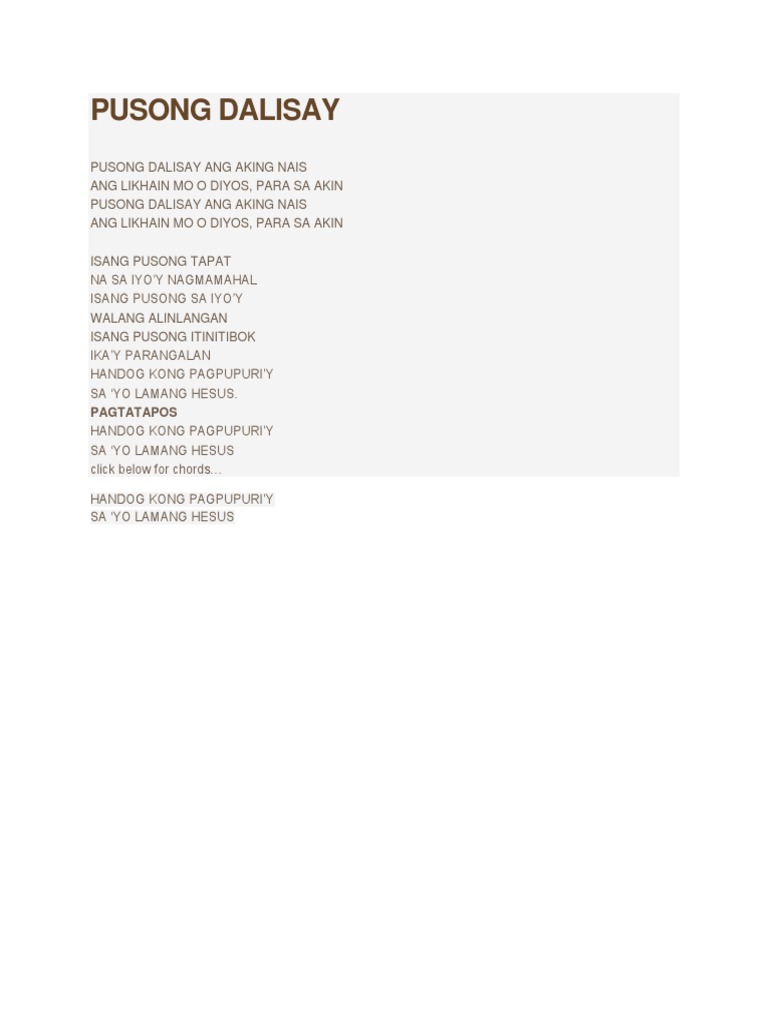 PUSONG | PDF