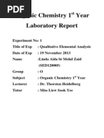 Buy lab report qualitative organic analysis