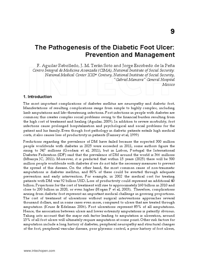 The Pathogenesis of The Diabetic Foot Ulcer | PDF | Toe | Wound