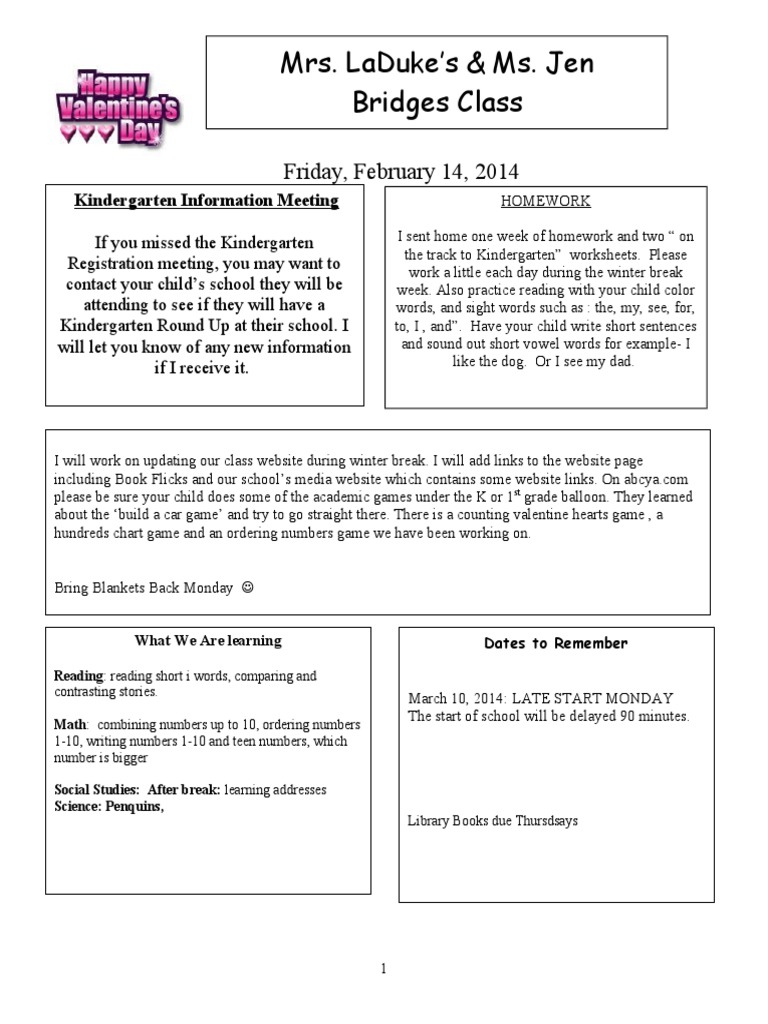 Newsletter Feb 14th | PDF