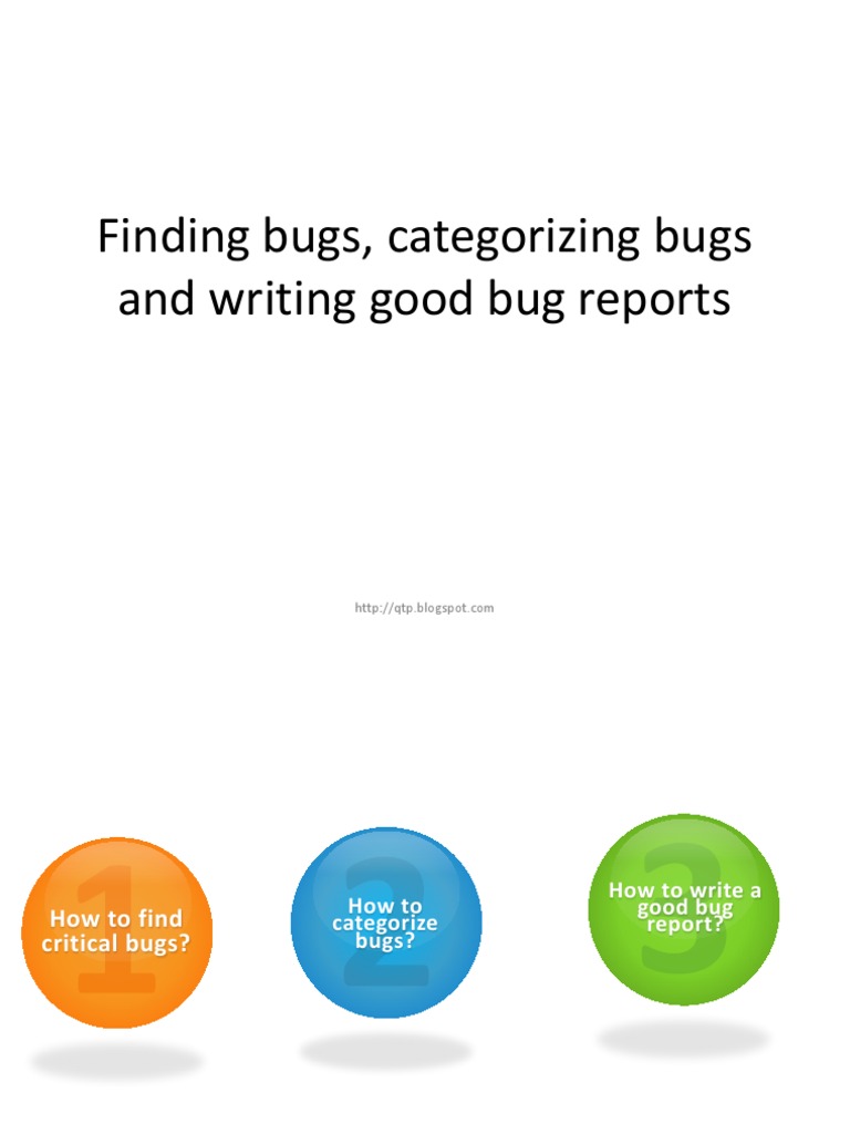 Bug Finding, Categorization, and Reporting | PDF | Software Bug ...