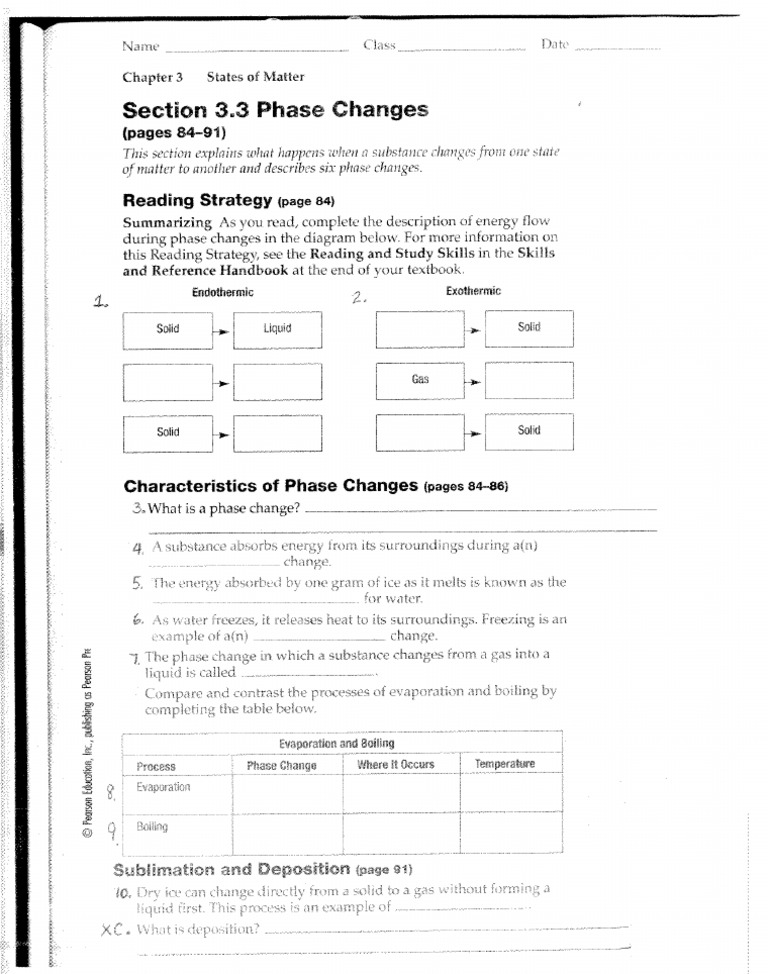 3.3 Phase Changes | PDF