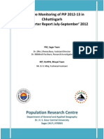 Qualitative Monitoring of PIP 2012-13 in Chhattisgarh Second Quarter Report July-September' 2012