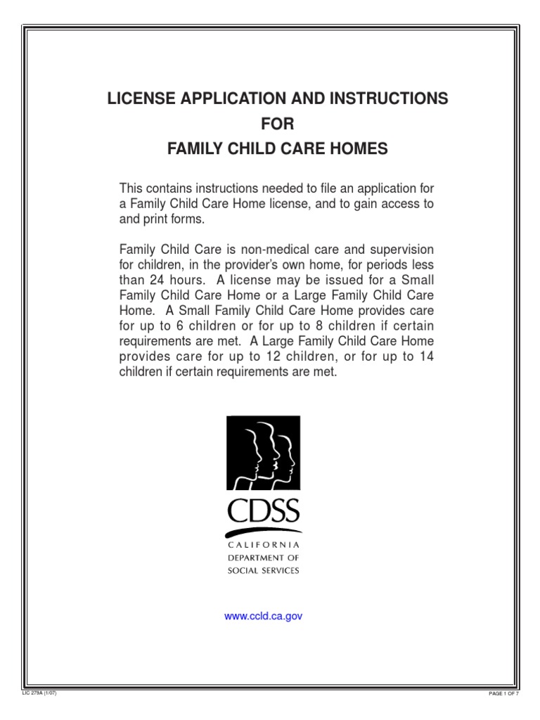 License Application and Instructions | PDF | Criminal Record | Child Care