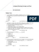 Chapter 2: Developing Marketing Strategies and Plans: General Concept Questions Multiple Choice