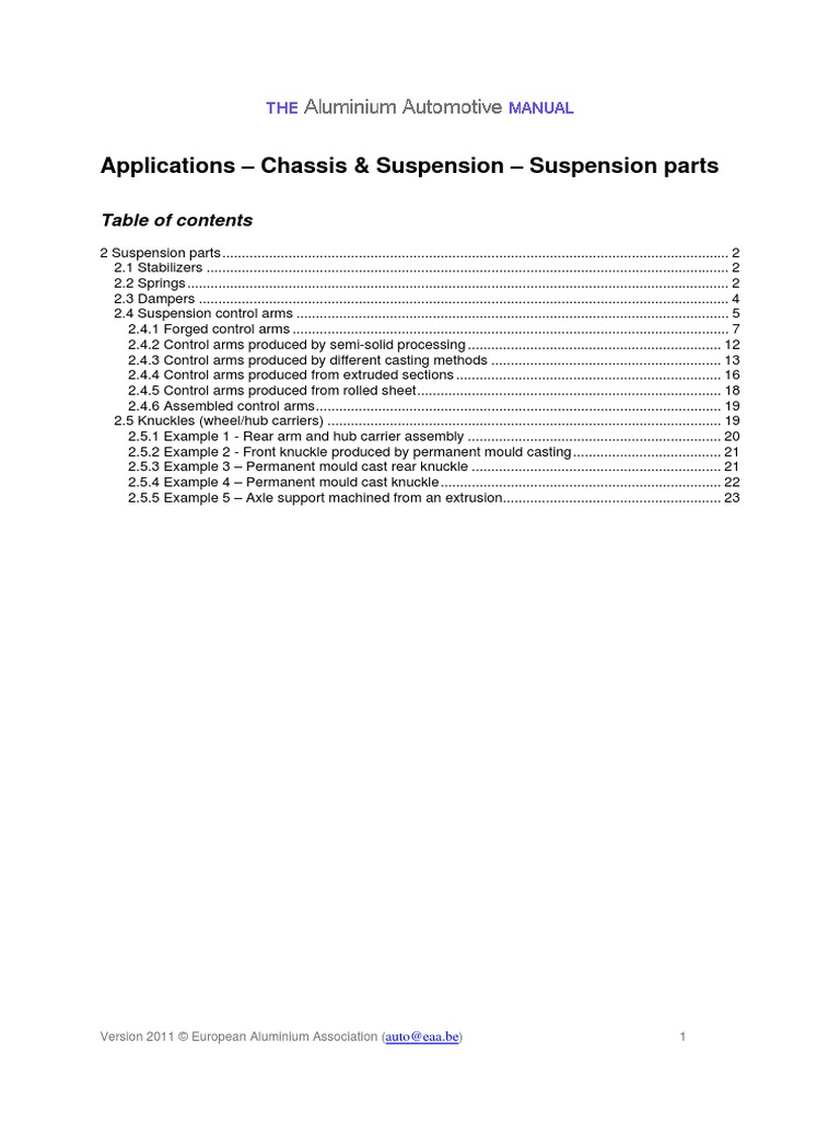 Chassis Suspension 2 Suspension Parts PDF Suspension (Vehicle