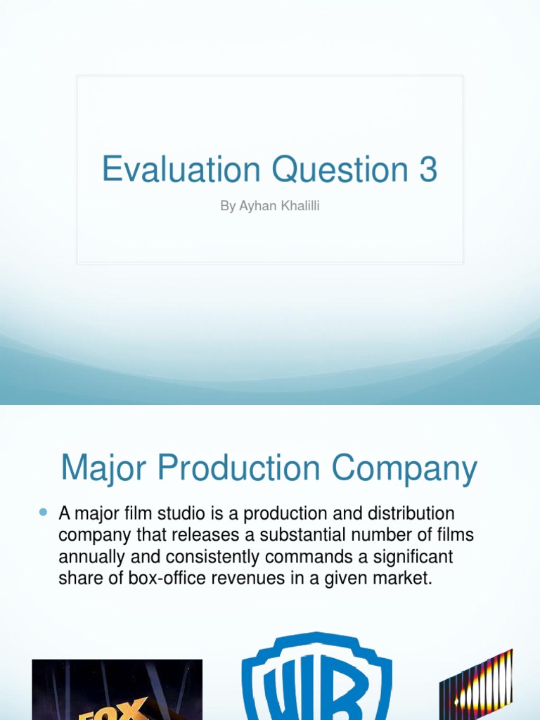 Evaluation Question 3 | PDF | Business