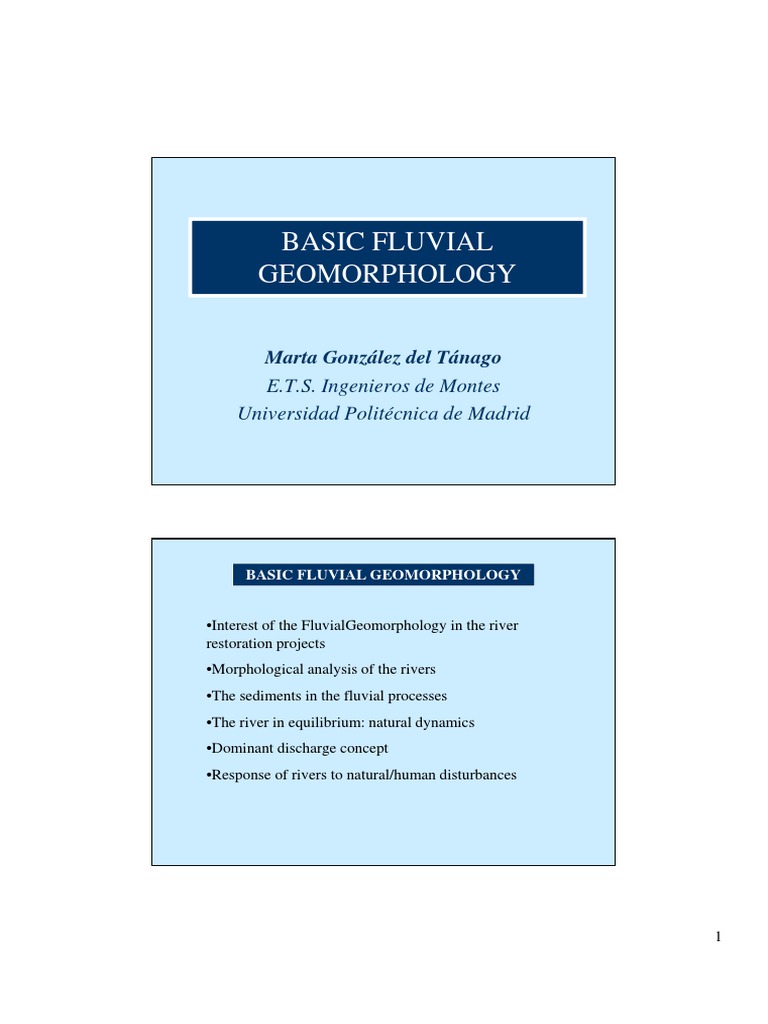 Basic Fluvial Geomorphology | PDF | Sediment | River