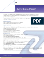 Survey Design Checklist