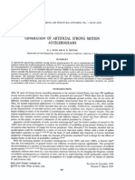 Generation of Artificial Strong Motion: Accelerograms