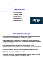 Index Properties: 1.soil Consistency 2.atterberg Limits 3.liquid Limit, LL 4.plastic Limit, PL 5.plasticity Index, PI