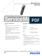 Service Manual: Beard Trimmer HQ-T784