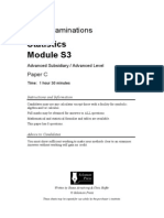 Statistics Module S3: GCE Examinations