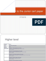 Introduction To The Junior Cert Paper